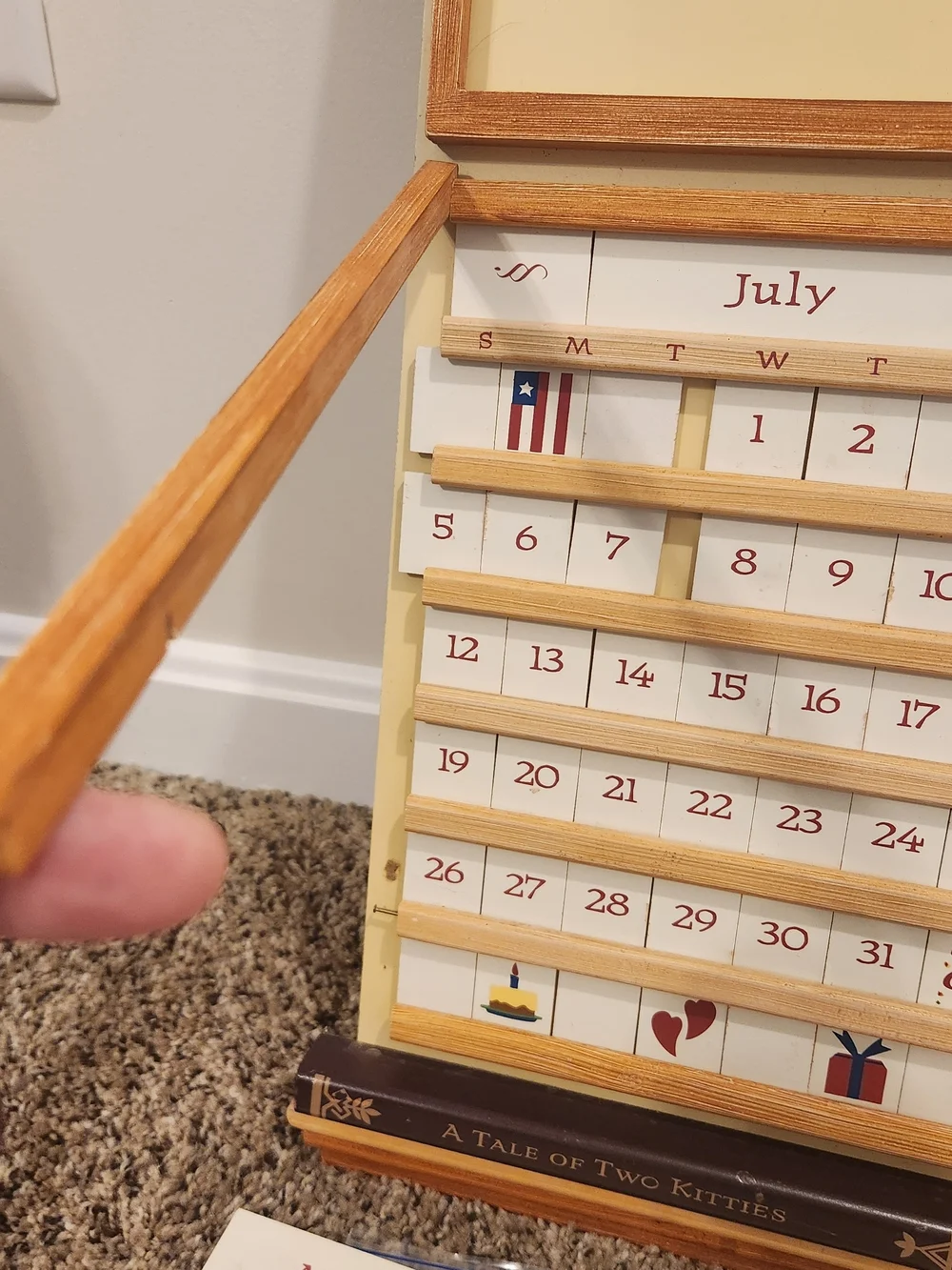 Charles Wysocki Wooden Perpetual Wall Calendar 
